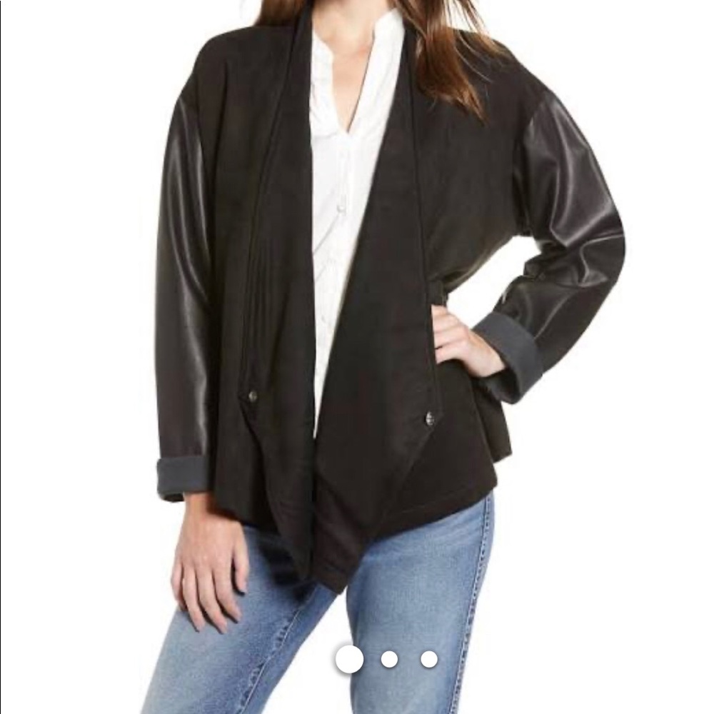 French Connection faux suede/leather jacket